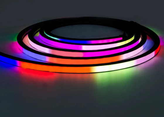 12V 24V Esnek RGB LED Neon Işık 16x16mm 20x20mm Siyah Renk Adres edilebilir
