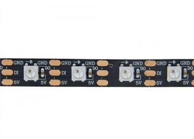 WS2812B Dijital LED Şerit Işıklar Programlanabilir Siyah PCB CE / RoHS ile Yapışkanlı