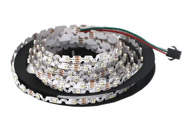 S Şekil 6mm Genişlik Esnek LED Şerit Işıklar SMD 3528 Dahili IC P923F WS2811 RGB