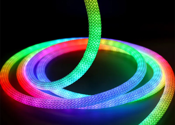 RGB Akıllı Diametresi 20mm Su geçirmez Dikiş Neon LED Şerit Işıklar Dekorasyon İçin