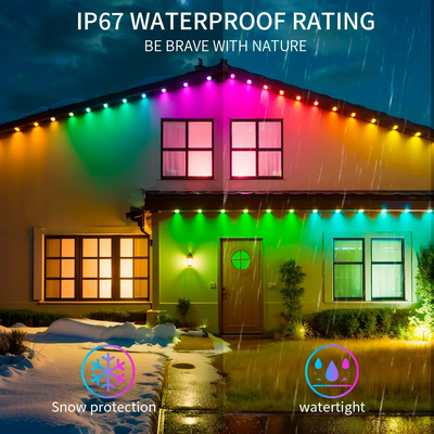 Pixel Light Noel Renkli Ev Dekorasyonu 2024 RGB Programlanabilir LED Şekli IP65 Su geçirmez Tatil Işığı