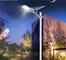 Su geçirmez Solar Pole Lamba Dış Aydınlatma IP65 LED Solar Sokak Lambası 3 Yıl Garanti