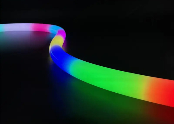 Dijital Işık Çubuğu Adres edilebilir RGB LED Neon 360° Yuvarlak 25mm Sihirli Renk Dış Kontrol