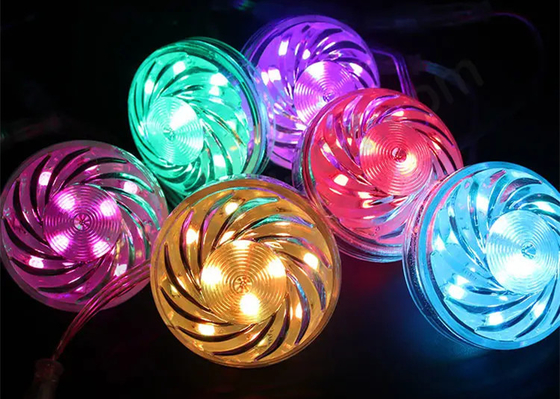 24v RGB WS2811/UCS1903 LED Eğlence Işığı Pixel Light Cabochon LED 60mm 18 Leds