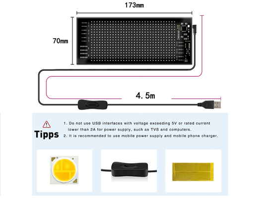 Esnek LED Tabela 16 * 32 Uygulama Kontrolü Programlanabilir Mesaj Kaydırma Ekranı Esnek Araç LED Panel