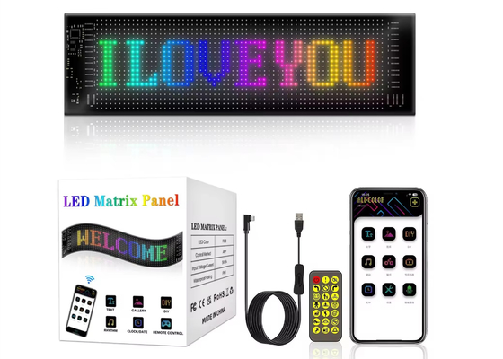 Yumuşak LED Ekran Marka Reklam Tanıtım Ekranı RGB Renkli APP Akıllı Programlanabilir İç LED İşareti