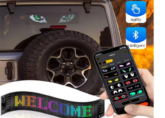 Yumuşak LED Ekran Marka Reklam Tanıtım Ekranı RGB Renkli APP Akıllı Programlanabilir İç LED İşareti