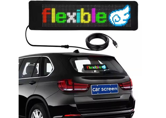 Programlanabilir DIY Scrolling Text 5V USB Kablosuz Kontrol RGB Esnek LED Araç Tabelası Reklam için