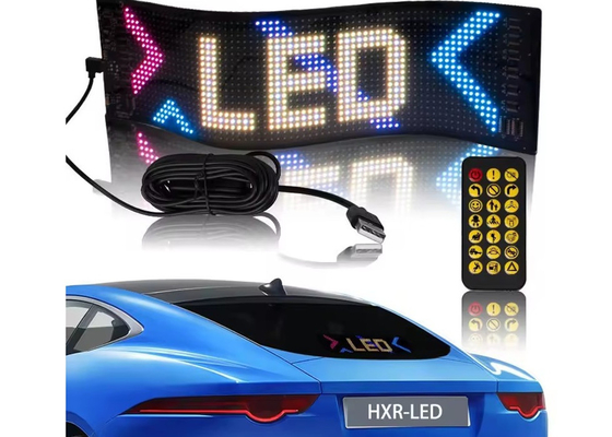 Programlanabilir DIY Scrolling Text 5V USB Kablosuz Kontrol RGB Esnek LED Araç Tabelası Reklam için