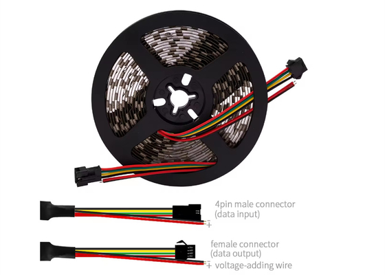 DC12V Dijital Çift Sinyal Hattı LED Şerit Esnek Teyp WS2815 SMD5050 IP20 60led 60Pixel RGB WS2815b IC