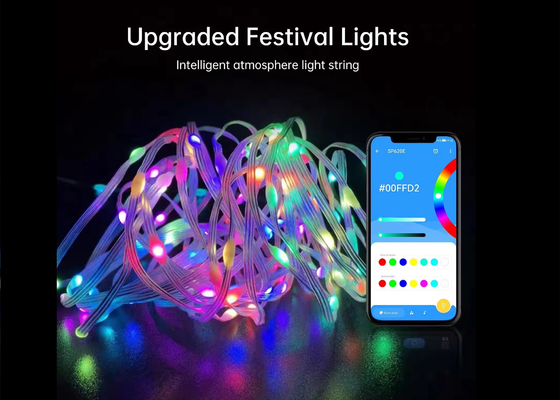 APP Akıllı Dişli Fenerler Su geçirmez LED Noel Dekorasyonu Peri Dişli Fenerler USB Akıllı Uzaktan Kumanda