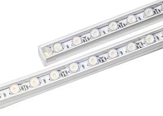 Eğilebilir 16 * 16 MM Esnek LED Doğrusal Optik Lens DC24V IP65 Su geçirmez Duvar Yıkama Işığı