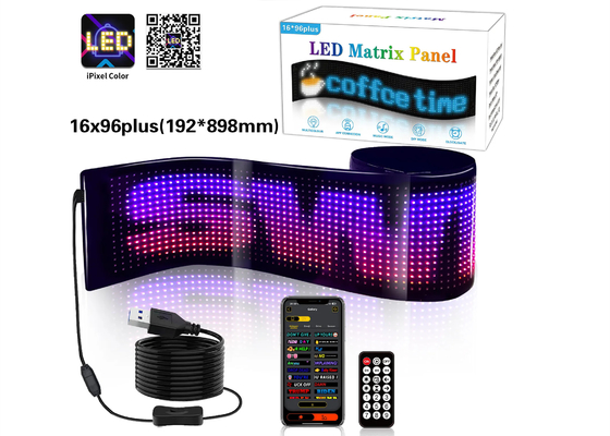 Özel Metin Deseni Animasyon LED Matrix Panelli Reklam Tanıtım Ekranı RGB Renkli APP Akıllı İçeride LED Ekranı
