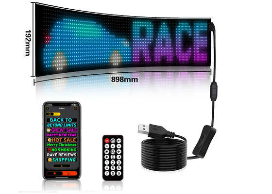 Özel Metin Deseni Animasyon LED Matrix Panelli Reklam Tanıtım Ekranı RGB Renkli APP Akıllı İçeride LED Ekranı