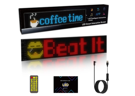 Akıllı Araba Yapıştırıcı 120x595mm RGB Dinamik LED Kamyon Şeytan Göz Işığı Dışarıda Akıllı Ekran IP65 Rated
