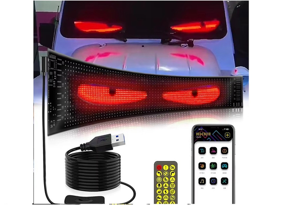 5VDC USB/2A Far Kırmızı Şeytan Göz Kamyon Ön Cam LED İşaret Şeytan Göz Motosiklet için LED Far