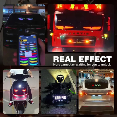 5VDC USB/2A Far Kırmızı Şeytan Göz Kamyon Ön Cam LED İşaret Şeytan Göz Motosiklet için LED Far
