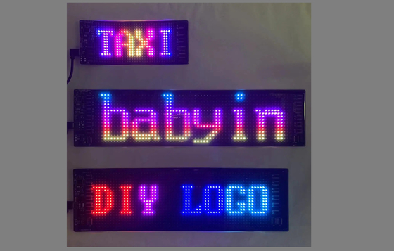 DIY Led Taksi Pencere Ekranı Araba Reklamı için LED Ekran JDM için özelleştirilebilir tasarım, Araba Reklamı