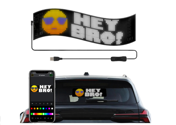 DIY Led Taksi Pencere Ekranı Araba Reklamı için LED Ekran JDM için özelleştirilebilir tasarım, Araba Reklamı