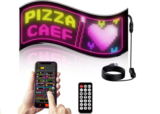 32*96 Çift Sıralı LED Reklam İşareti Araç Panosu Esnek Piksel Programlanabilir Kaydırma DIY Metin Matris Panosu