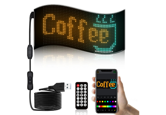 24*48 LED Esnek Işık Ekranı APP Kontrol Araç Reklam Ekranı Ip65 Tam Renk Yüksek Kararlı Araç Ekranı