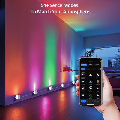 Bluetooth kontrolü Adres edilebilir RGBCW Akıllı Duvar Sconces / Eave Işıklar Noel Dekorasyonu İçin
