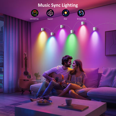 Bluetooth kontrolü Adres edilebilir RGBCW Akıllı Duvar Sconces / Eave Işıklar Noel Dekorasyonu İçin