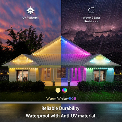 Pixel Light Noel Renkli Ev Dekorasyonu 2024 RGB Programlanabilir LED Şekli IP65 Su geçirmez Tatil Işığı