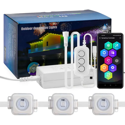 Pixel Light Noel Renkli Ev Dekorasyonu 2024 RGB Programlanabilir LED Şekli IP65 Su geçirmez Tatil Işığı