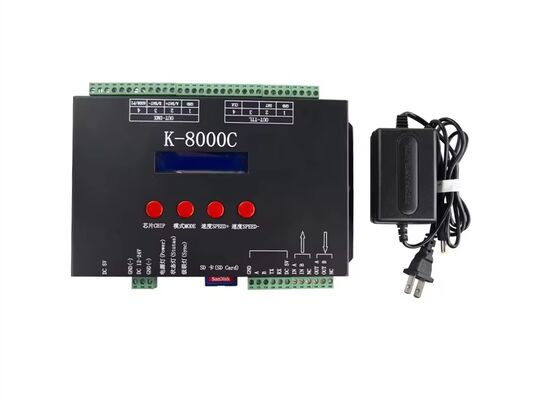 K-8000C Programlanabilir Sihirli Renk Denetleyicisi Işık Kontrolü İçin Dahili Kodlama Fonksiyonu ile DMX / SPI üzerinden Tam Renk Denetleme